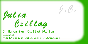 julia csillag business card